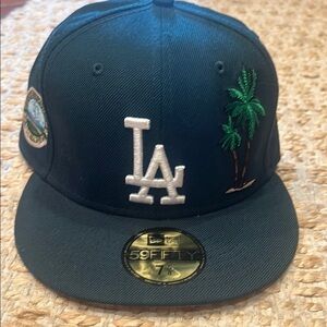 New Era Dark Green LA Cap with Palm Embroidery